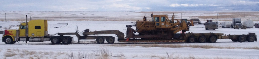 Heavy haul of CAT construction equipment